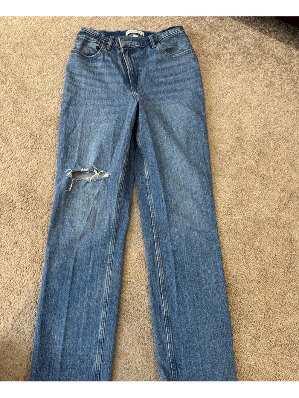Abercrombie & Fitch Blue Washed Denim Jeans